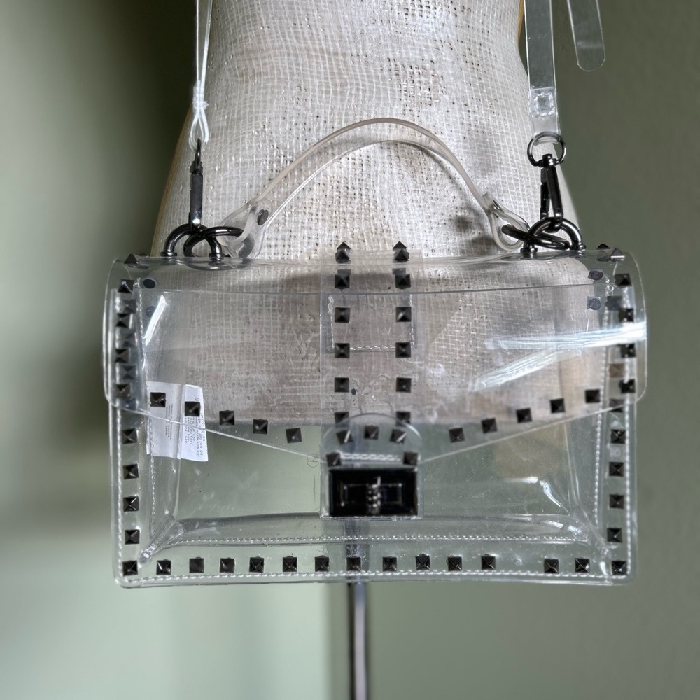 Transparent Studded Crossbody Bag - image 2